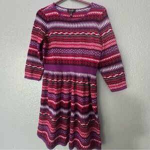 Girl's Sweater Geometric Print Dress by Jessica Simpson, Size: XL